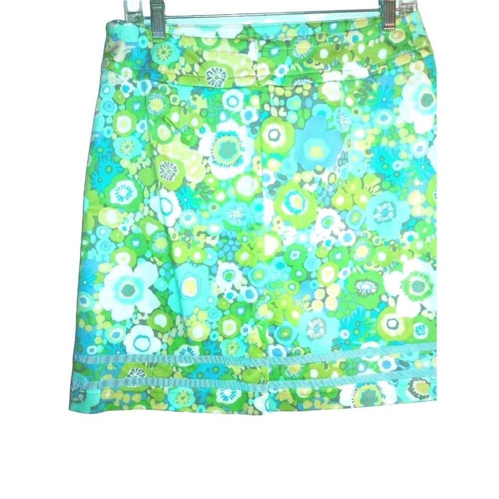 Summer Resort Wear Floral Skirt Petites Size 6 Sigrid Olsen Tenniscore Preppy